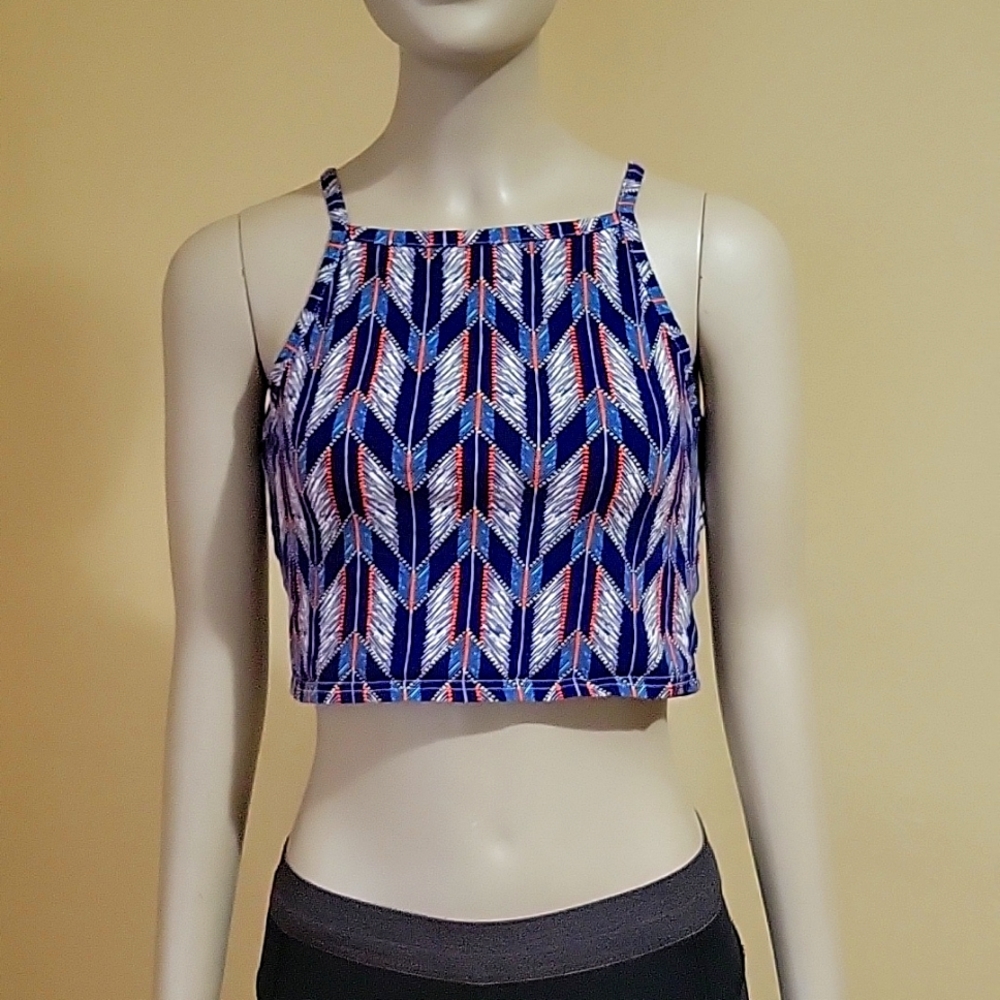 Crop top tank with indie design